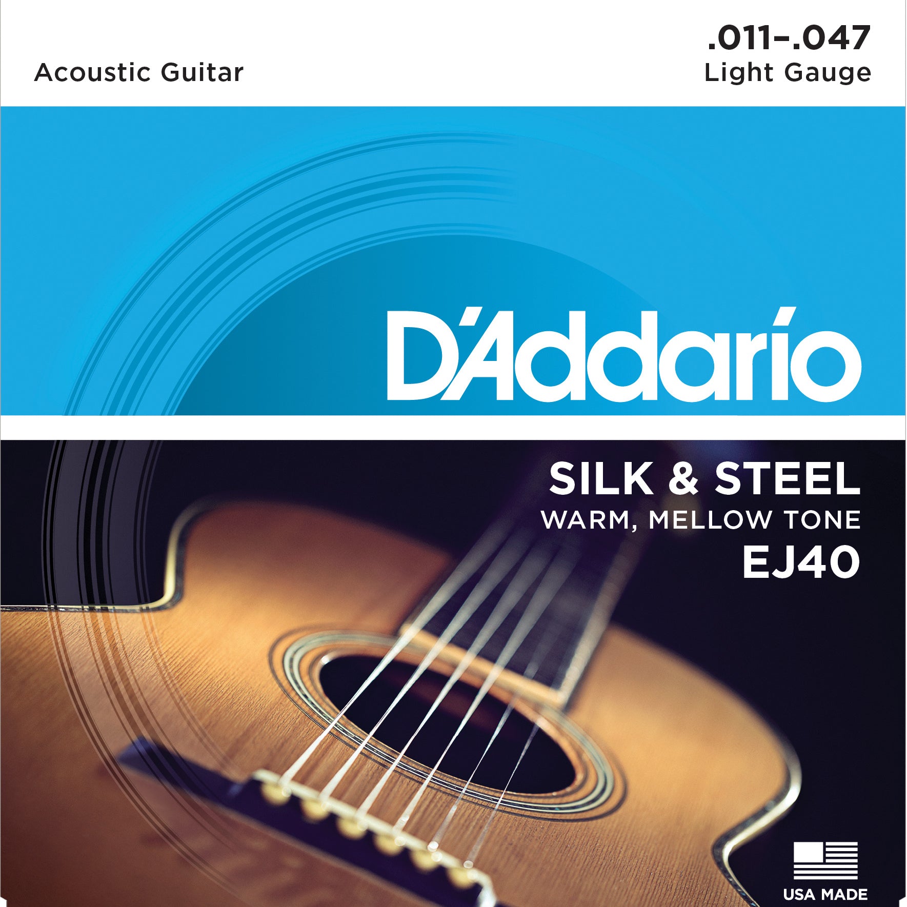 D'Addario EJ40 Silver Wound Silk & Steel 11-47 - Regent Sounds